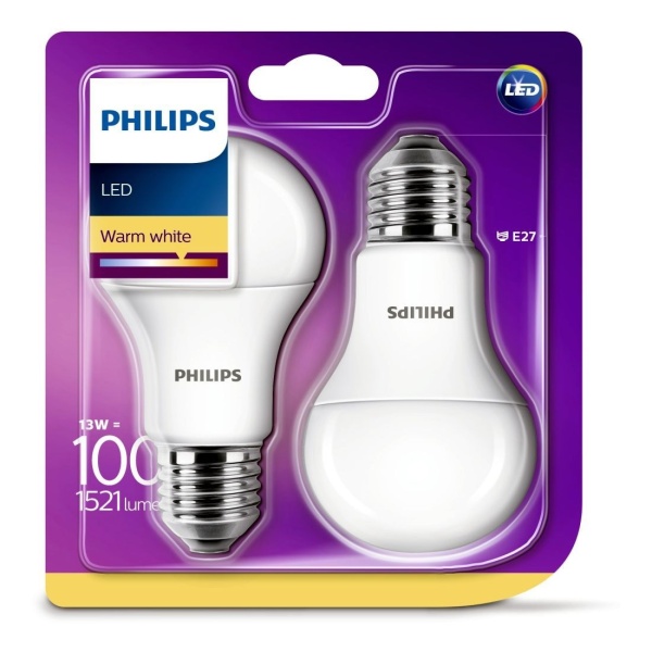 Bec Philips Led A60 100W E27M 2700K X2 30502308